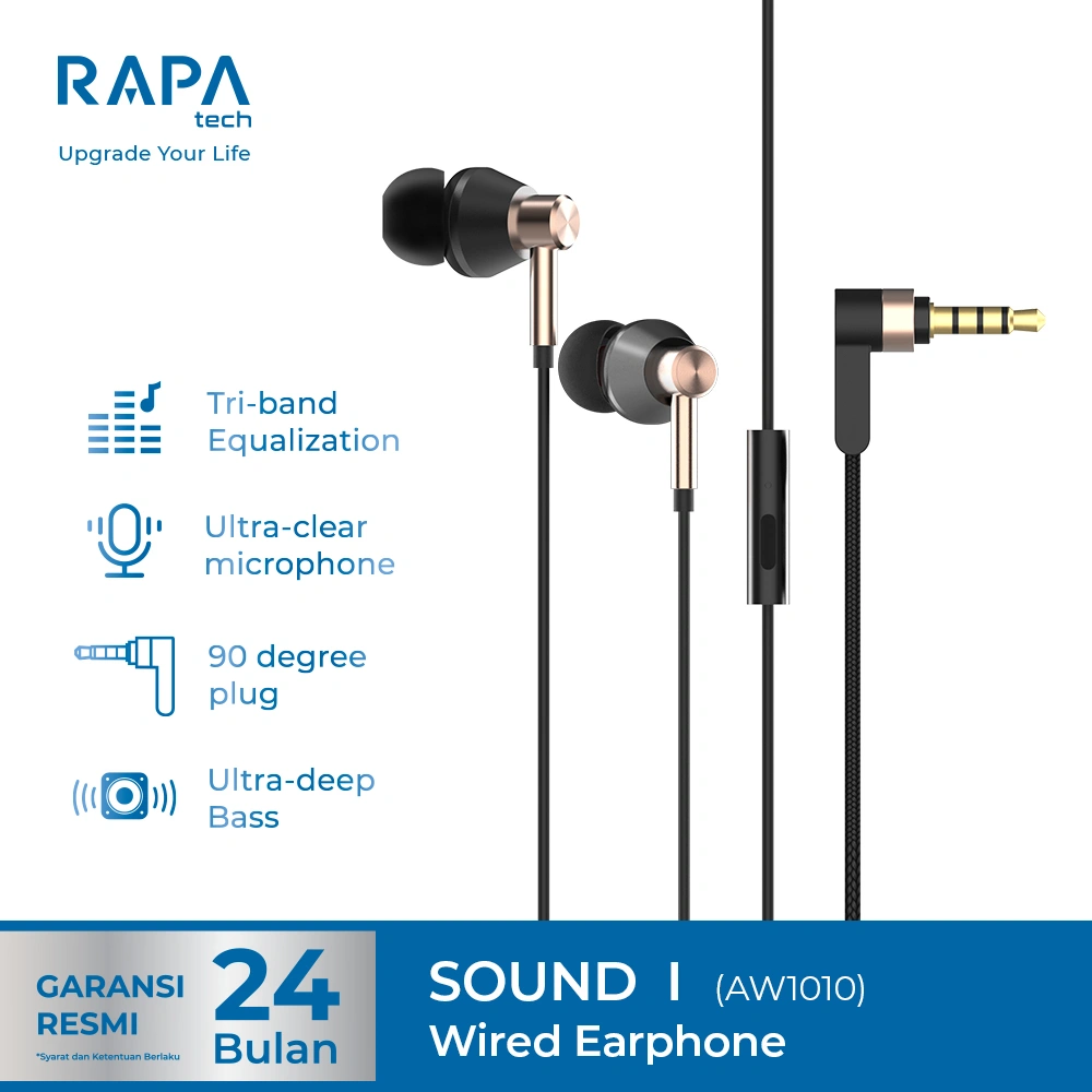 RAPAtech Sound I Wired Earphone Headset AW1010