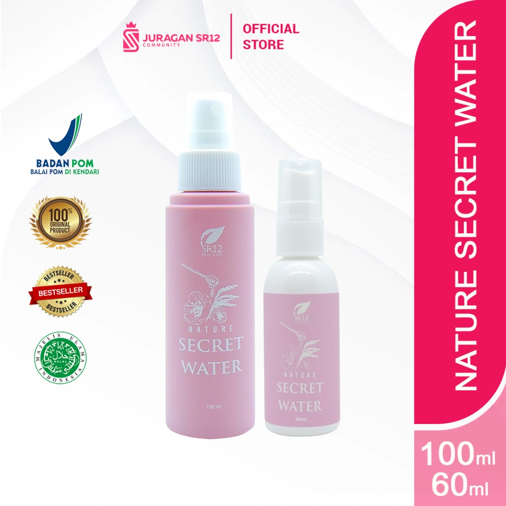 NATURE SECRET WATER SR12 FACIAL SPRAY PENYEGAR WAJAH MAKEUP TAJAN LAMA KULIT KERING BERJERAWAT BPOM