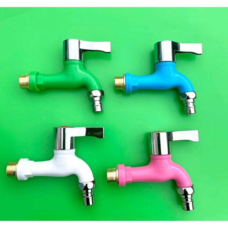 Kran Air Plastik Taman Drat Kuningan / Keran Tembok Mesin Cuci 1/2 Inch Warna Model Engkol Tahan Korosi Termurah / Kran Air 1/2 inch / Kran Mesin Cuci /Kran Air Kamar Mandi /Keran Air 1/2 inch/ Kran Air Kamar Mandi