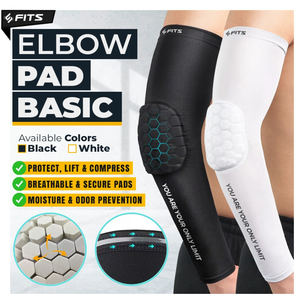 Fits Elbow Pad Arm Sleeve Pelindung Siku Basket Lari Sepeda Bike