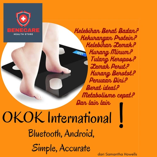 Timbangan Badan Kebugaran Smart Scale OKOK International mengukur 12 indeks kebugaran essensial
