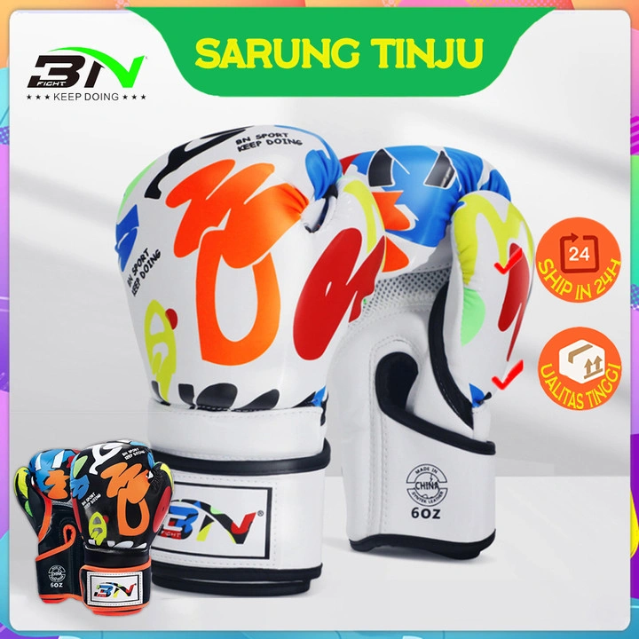 SARUNG TINJU ANAK BN / GLOVES MUAYTHAI ANAK / MUAY THAI GLOVES KID / BOXING GLOVE KIDS BN / 6OZ