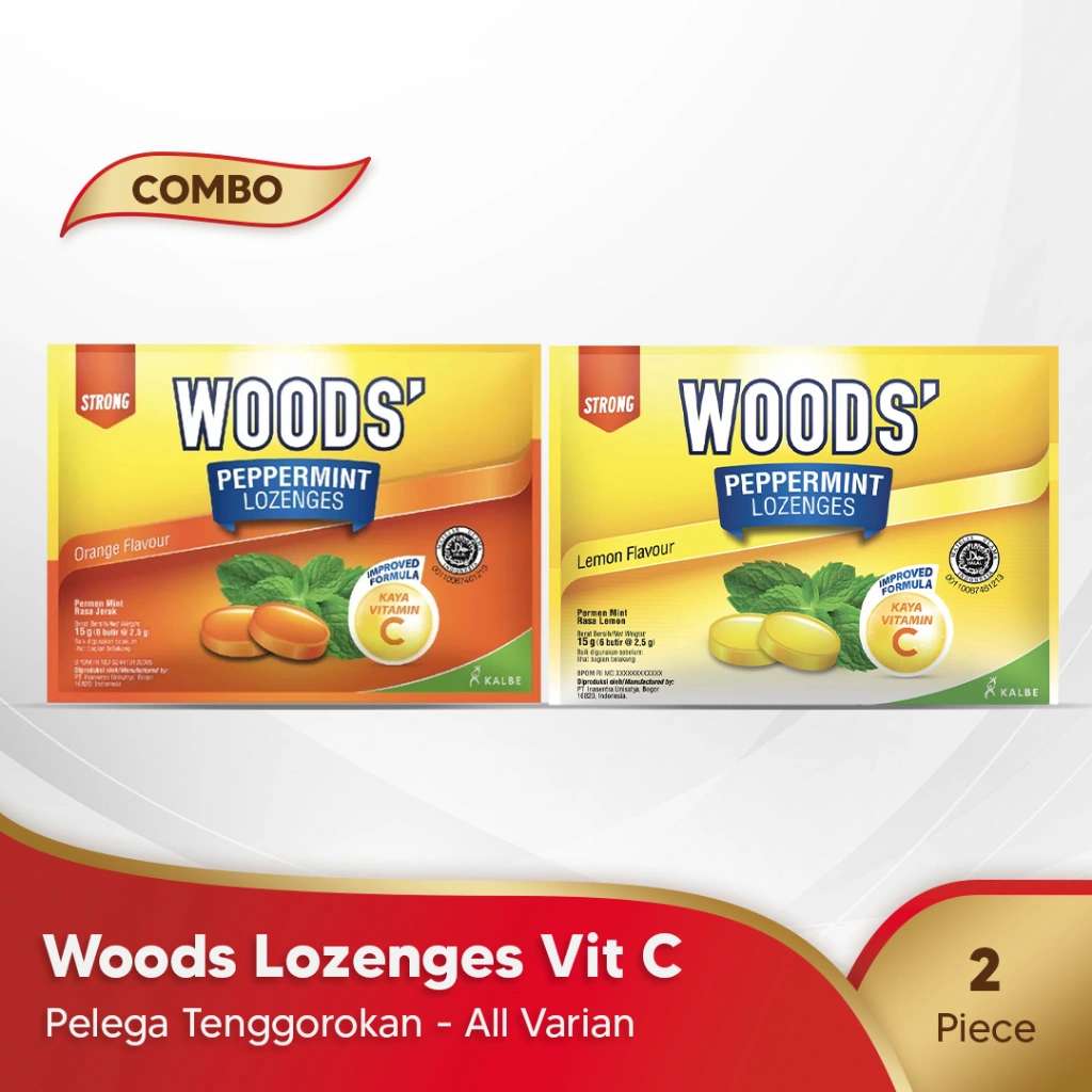 Woods Lozenges Vitamin C All Variant - Pelega Tenggorokan