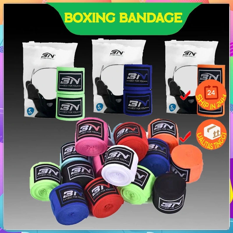 Hand Wrap Hook Fight Gear / Muay Thai Wrap / Boxing Bandage / Hand Wrap Elastis Bn / Handwrap 5 Meter