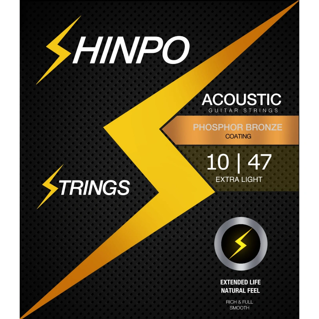 Original Senar Gitar Akustik Shinpo Anti Karat Coating Import USA Barcode Set