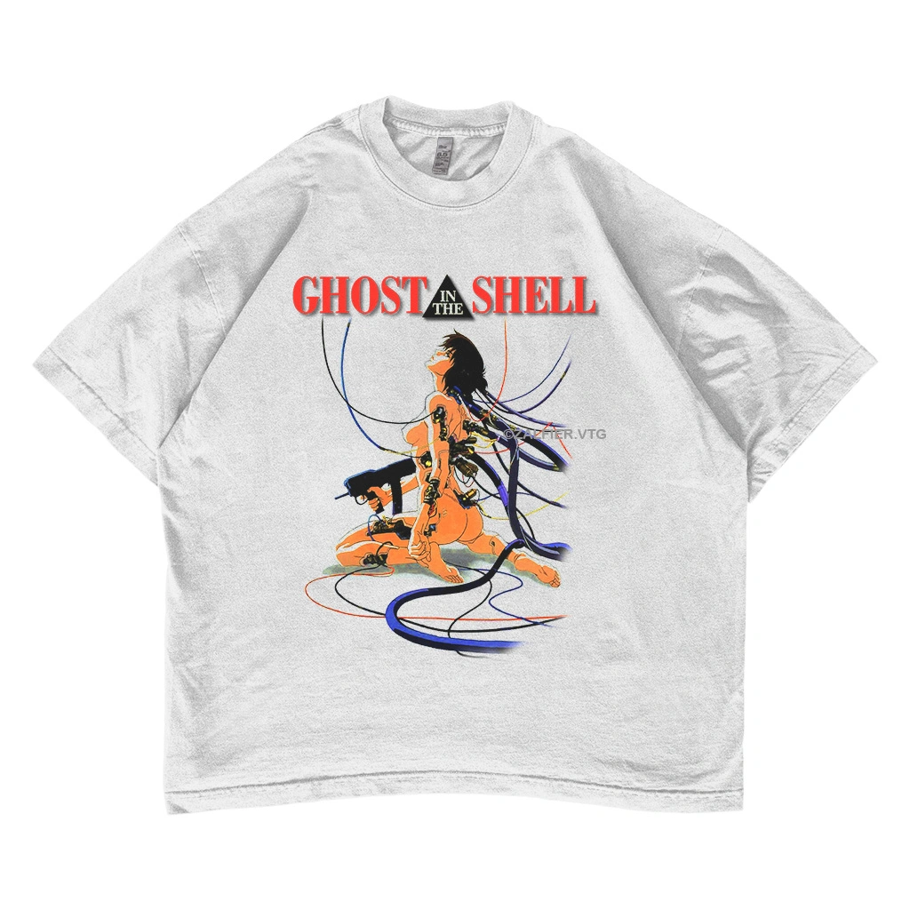 Kaos Vintage 90s Ghost In The Shell Oversized T-shirt Anime #01
