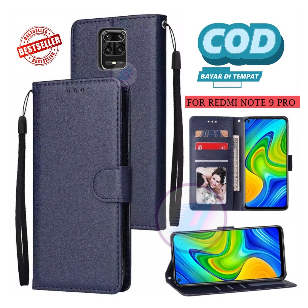 XIAOMI REDMI NOTE 9 PRO FLIP LEATHER CASE PREMIUM-FLIP WALLET CASE KULIT/DOMPET HP