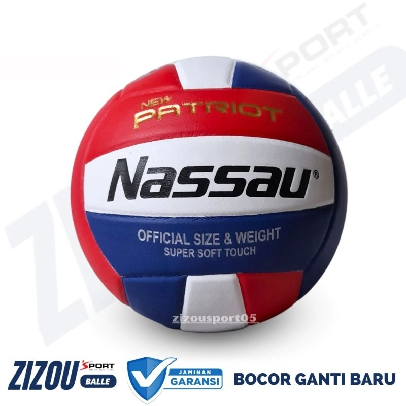 NASSAU bola voli volly voly ORIGINAL NASSAU NEW PATRIOT original made in indonesia indoor-outdoor size 5 pres