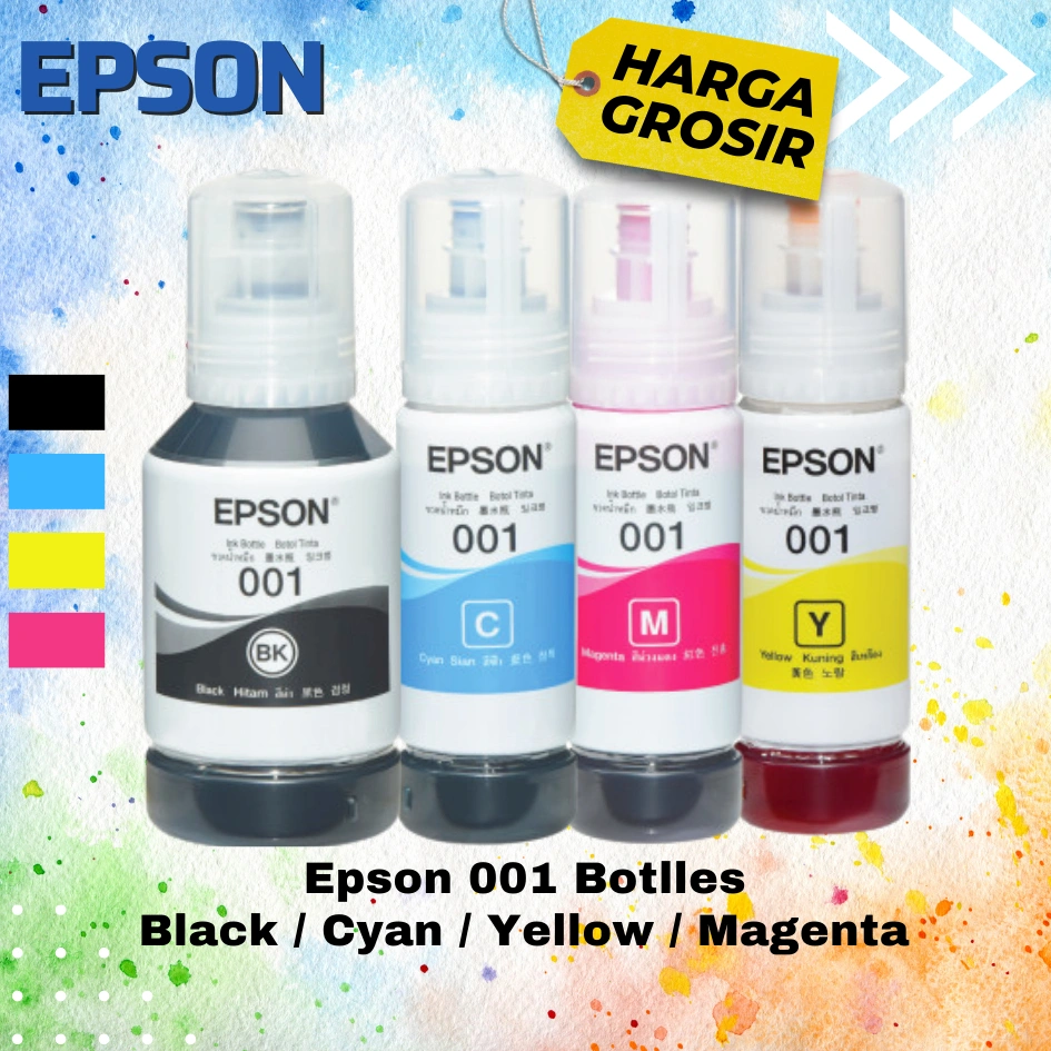 Tinta Epson 001 Series Black Cyan Yellow Magenta Original