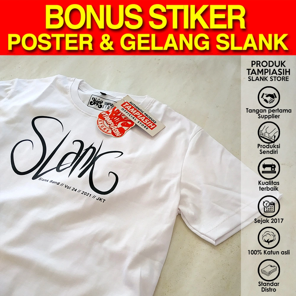 NEW NORMAL CINTA - PUTIH - LENGAN PENDEK - 100% ORIGINAL MADE IN SLANKERS - BAJU KAOS SLANK - TAMPIASIH STORE