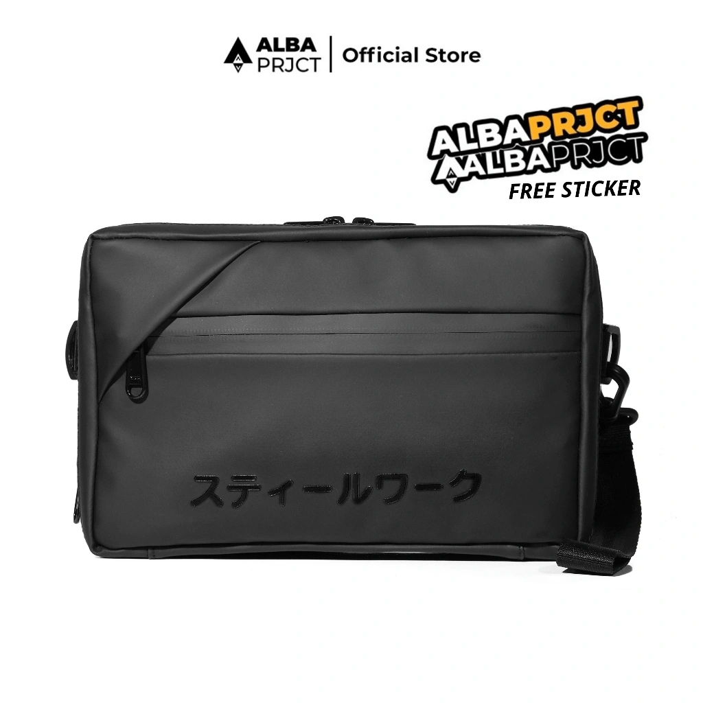 ALBA PROJECT Official - Handbag Renzi Tas Selempang Pria Sling Bag Multyfungsi 3 in 1 Clutch Bag Cowok Waterproof Hand Bag Anti Air Sling Bag Kulit Waistbag Terbaru