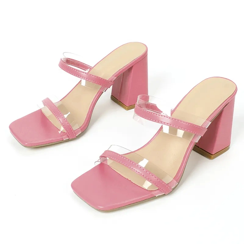 Sandal wanita dewasa block hels hak tahu 5 cm mika plat terbaru