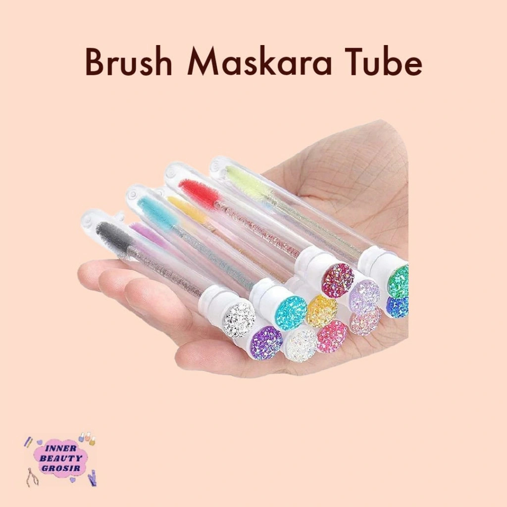 Brush Mascara Tube / Tube Brush Mascara / Tempat Sisir Bulumata / Mascara Wand Glitter Dengan Tub
