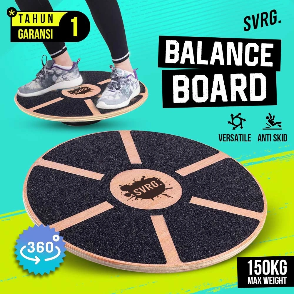 SVRG. Balance board – Wobble Board - Papan Latihan Keseimbangan - Gym