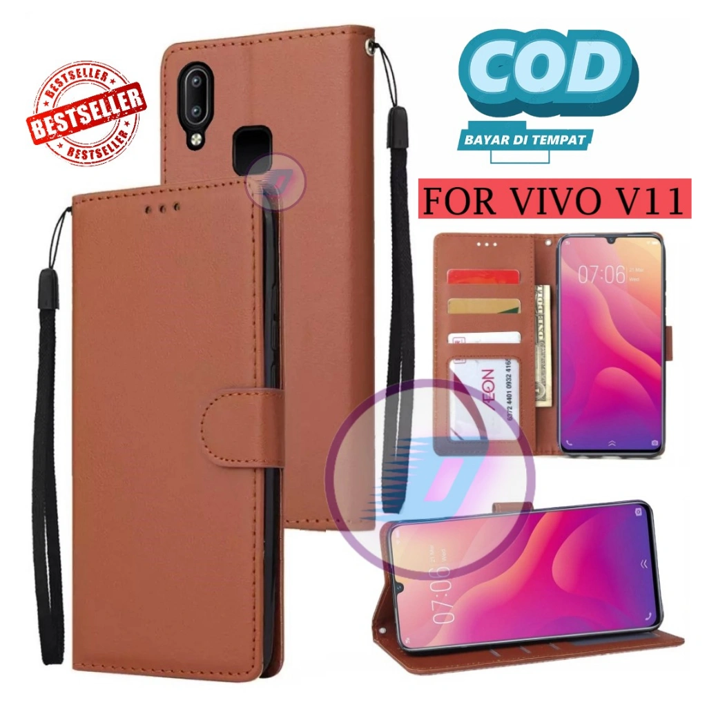 VIVO V11 (1806) FLIP LEATHER CASE PREMIUM-SARUNG BUKU KULIT/DOMPET HP