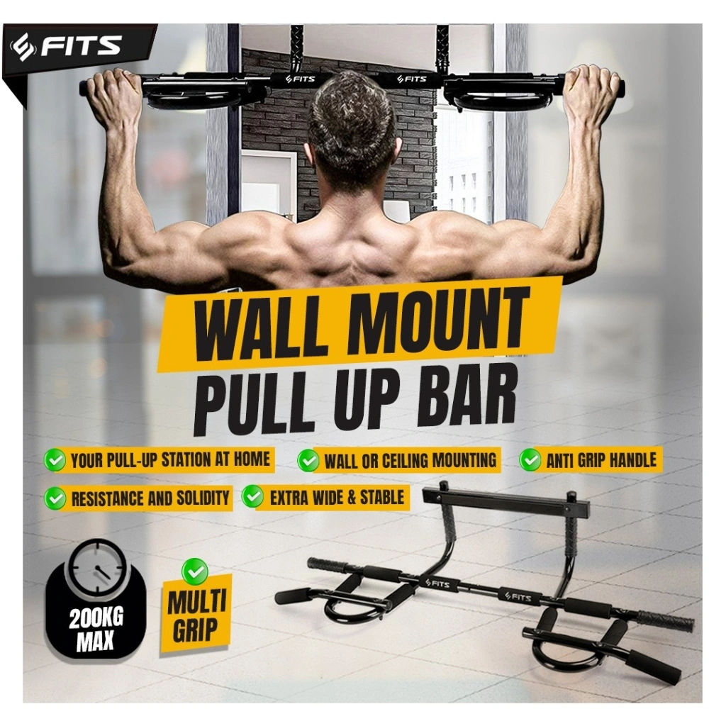 SFIDN FITS Wall Mount Pull up bar Multi Grip Alat Fitness Chin up