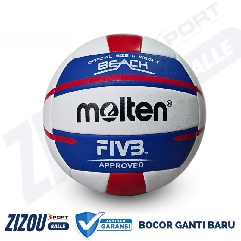 Bola voli voly beach premium MOLTEN V5 B5000 bola voli outdoor indoor size5 JAHIT