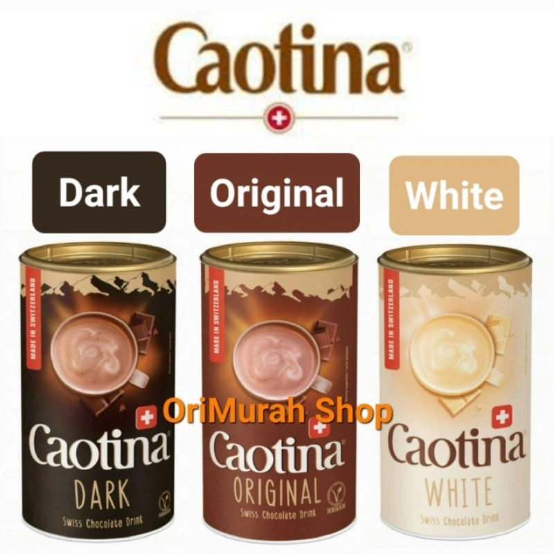 Caotina Swiss Chocolate Drink 500 Gram / 200 Gram Bubuk Minuman Coklat Original Classic Dark Noir White Blanc Hot Chocolate Premium Import Cocoa Powder Halal Serbuk Cokelat Kakao