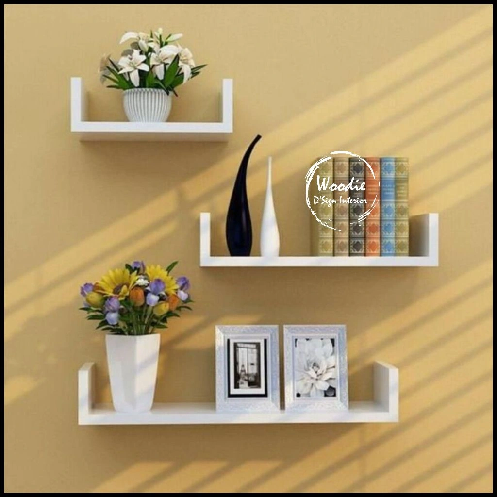 Hiasan Dinding  Minimalis Rak Buku Serbaguna Tempel Dinding