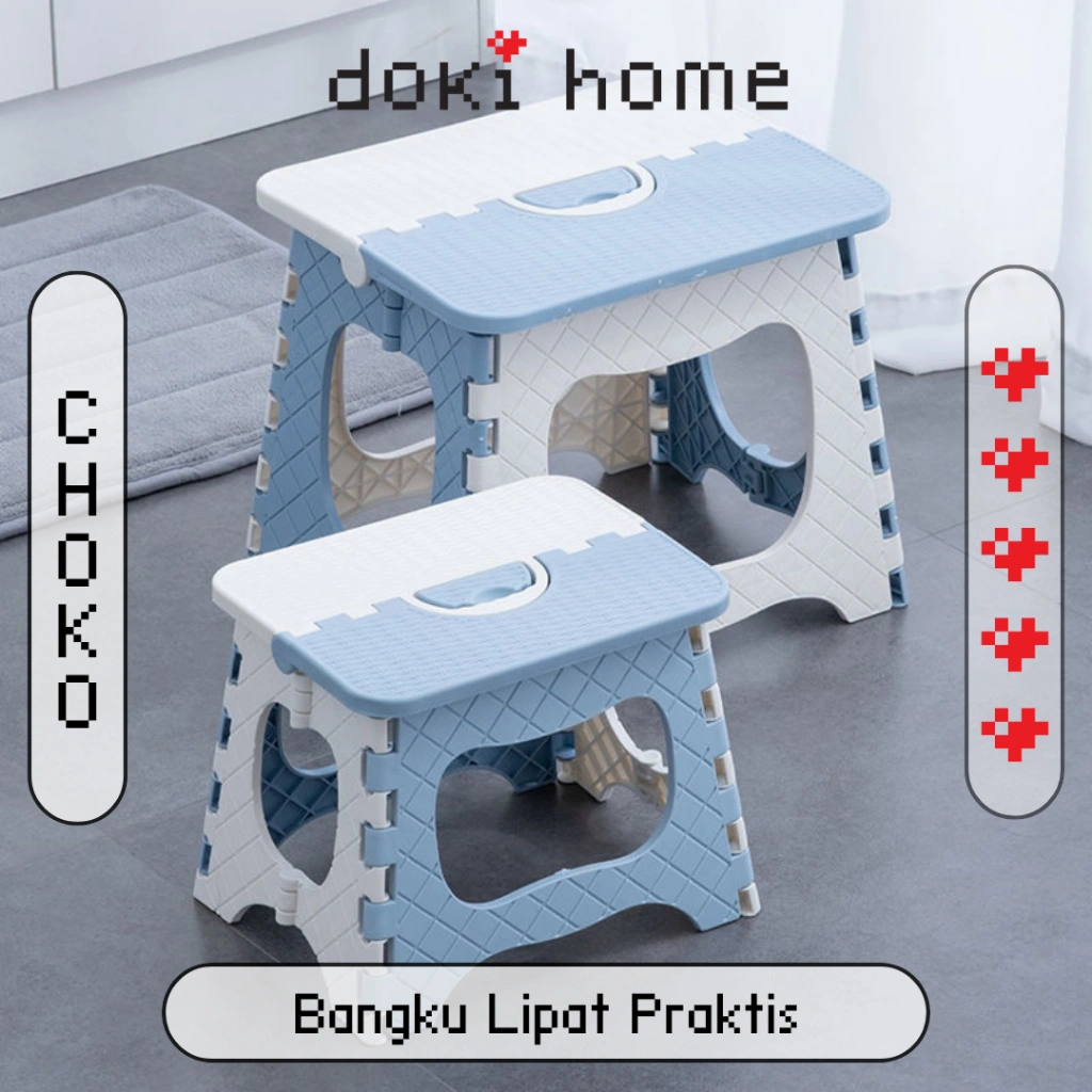 |DOKI| CHOKO Bangku Lipat Anak Aesthetic Tempat Duduk Serbaguna Praktis Kursi Mini Balita