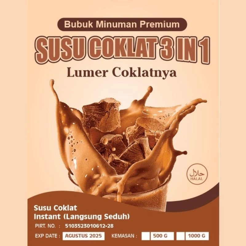 1Kg Bubuk Minuman Susu Coklat 3in1 - LumerNyoklat