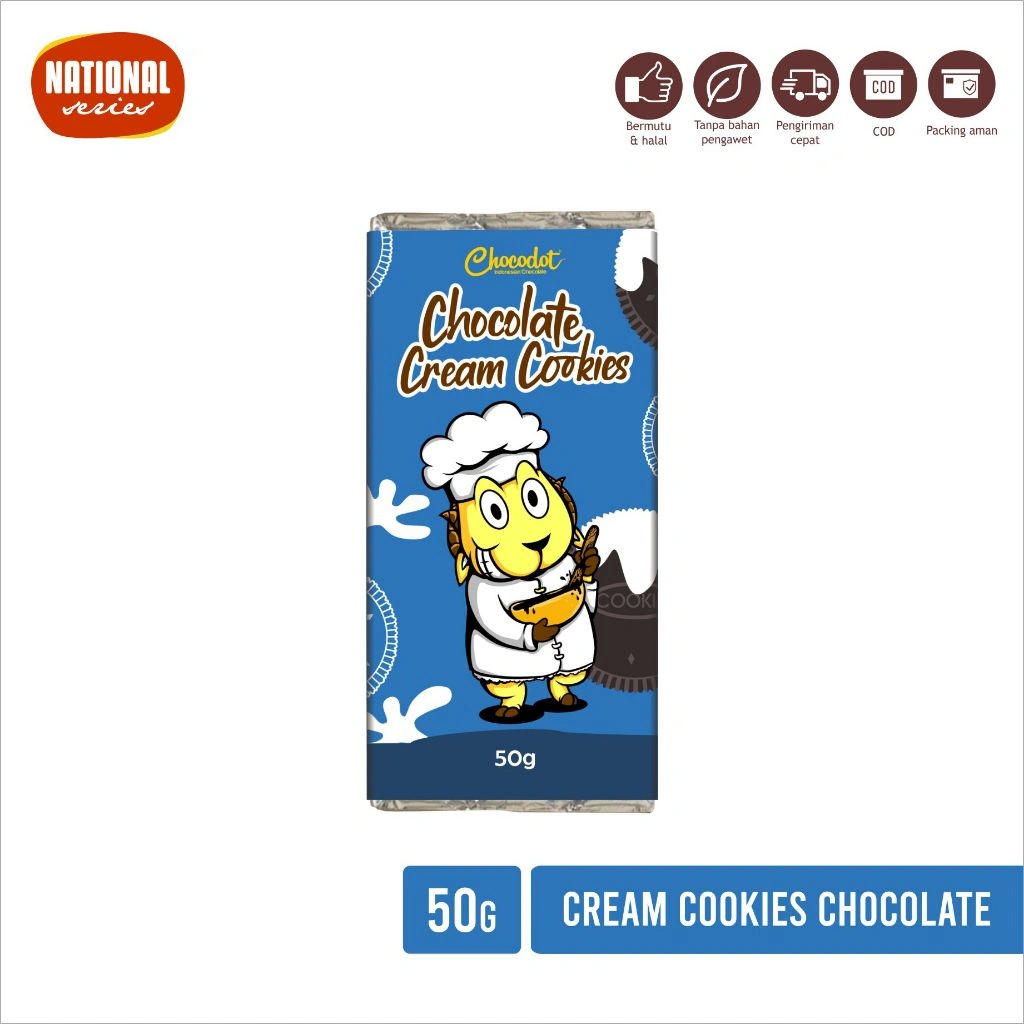 Coklat Chocodot Dombi Series Cream Cookies 50g