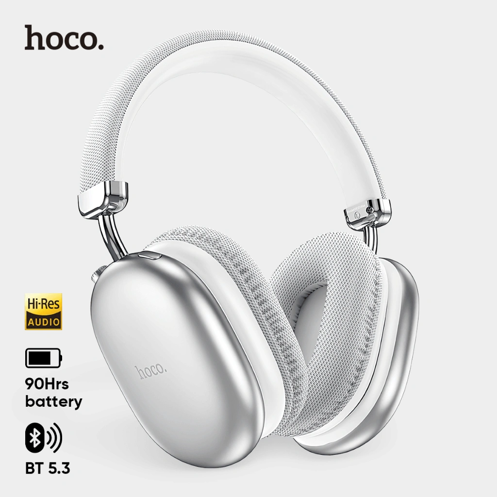 Hoco Headphone Bluetooth 5.3 Wireless Headset Earphone 40mm Hifi 90 Jam Baterai W35 Max
