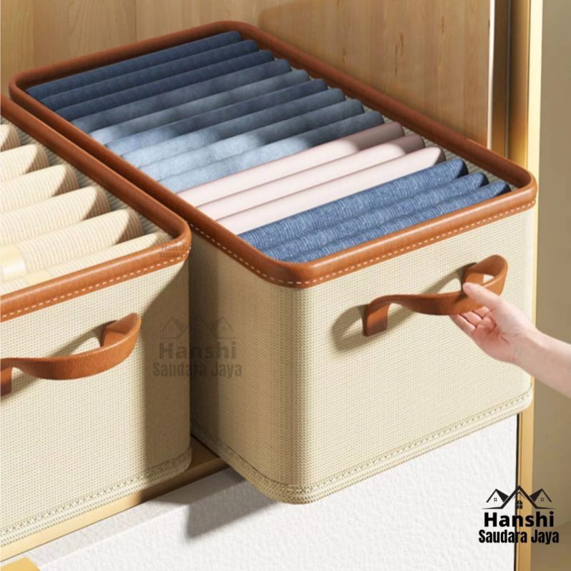 Kotak Penyimpanan Lipat Organizer Box Kationik / Kotak Tempat Penyimpanan Baju/Mainan/Buku/ Selimut