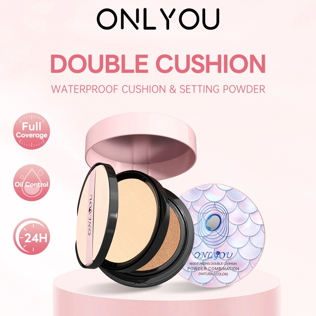 ONLYOU Cover All Perfect 2IN1 Air Cushion - BB Cushion & Natural setting Powder Poreless Full Coverage Flawless Matte Foundation 24H Long-lasting For All Skin Types