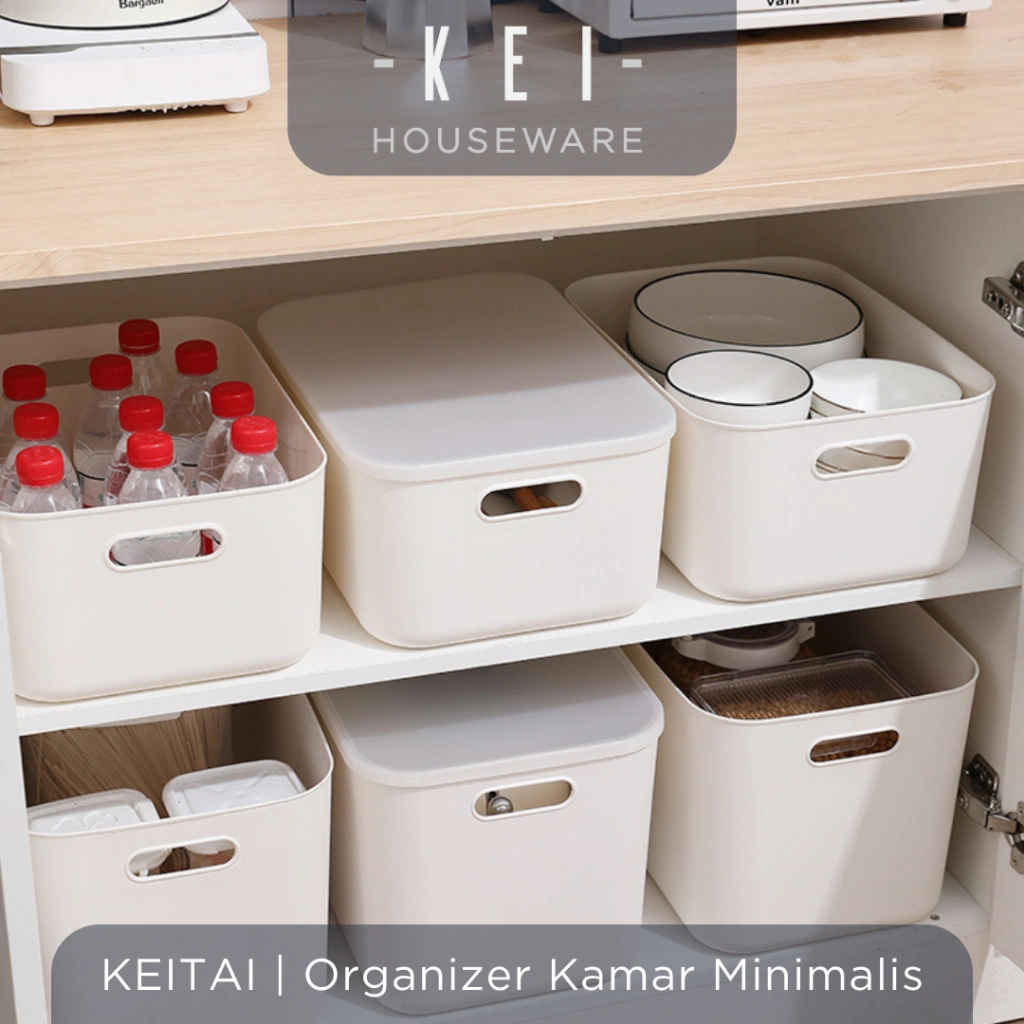 【KEI】KEITAI Organiser Tutup Mainan Serbaguna Organizer Pakaian Multifungsi Wadah Simpan Pakaian Dalam Serbaguna Organiser Skincare Minimalis Box Tutup Makeup Multifungsi