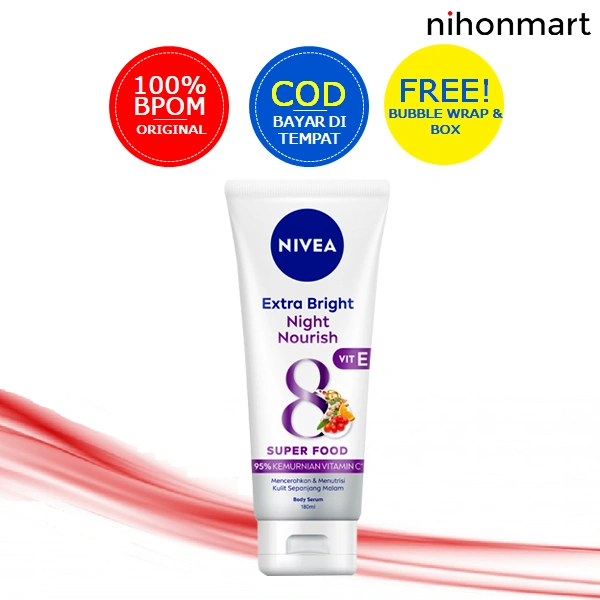 Nivea Extra Bright Night Nourish Body Serum 180ml