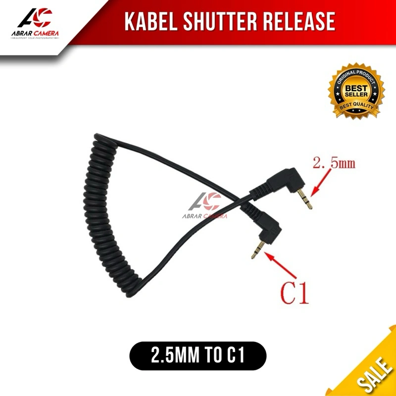 Kabel 2.5mm to C1 Kamera Remote Control Shutter Release Cable for Canon 1200D 1300D 4000D 60D 70D 77D 80D 90D 700D 600D 800D Eos R RP 100D 200D 550D