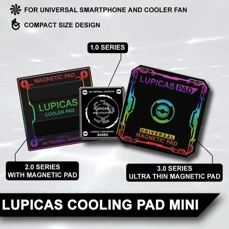 LUPICAS MINI COOLING PAD HEATSINK CHAMBER PENDINGIN SMARTPHONE GAMING TEMPEL UNIVERSAL