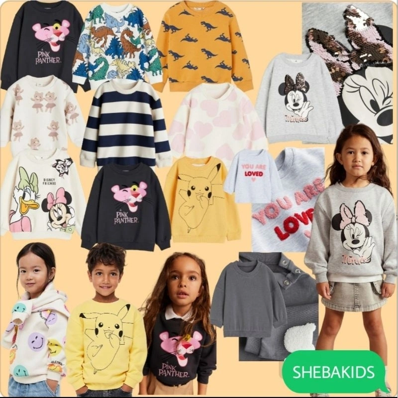 Sweatshirt Anak HM unisex laki laki perempuan / sweater / atasan size baby sampai remaja