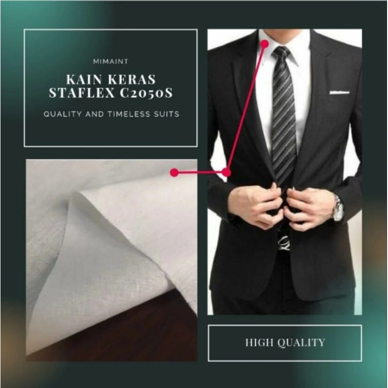 Kain Keras Lem Staflex Executive Tailor USA Quality