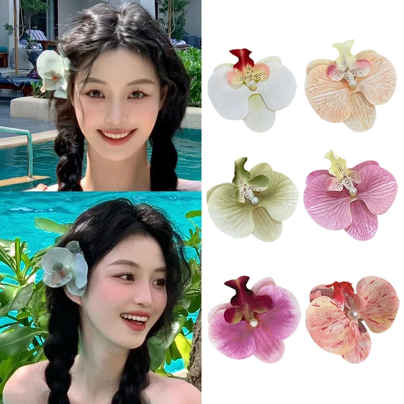 CODKlip Cakar Rambut Anggrek Kupu-kupu Hiasan Kepala Hati Korea Gaya Aesthetic Warna-warni Aksesori Rambut Bunga Kelas Atas Untuk Anak Perempuan Dan Wanita Impor Ready-Yinmer