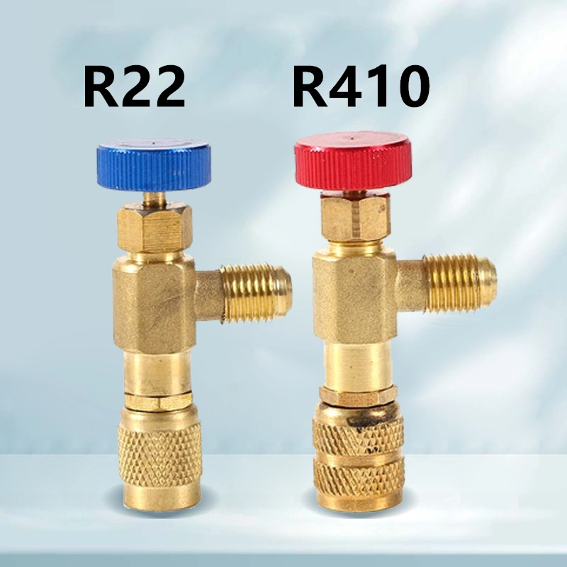 Control Valve AC Kran Manifold R410 R22 Kran Freon Adaptor Nepel Isi Freon Ac Mobil Adaptor Pengaman Isi Freon Ac Tambahan Katup Keselamatan Konektor Pendingin Kualitas