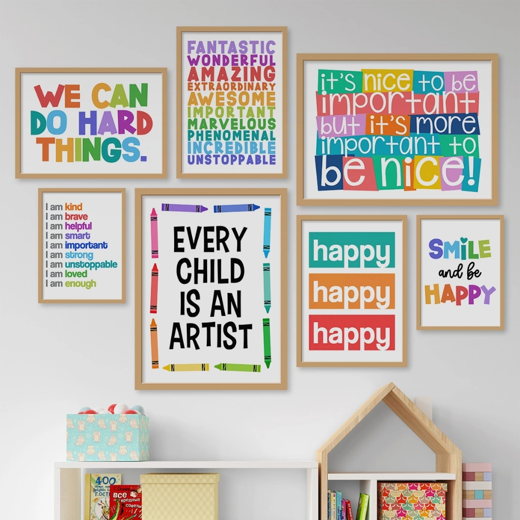 Dekorasi Kelas Hiasan Dinding Kamar Anak Pajangan Ruang Belajar Wall Decor Quote Motivasi Sekolah QX