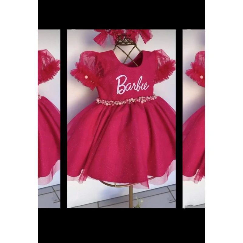 gaun anak tema barbie