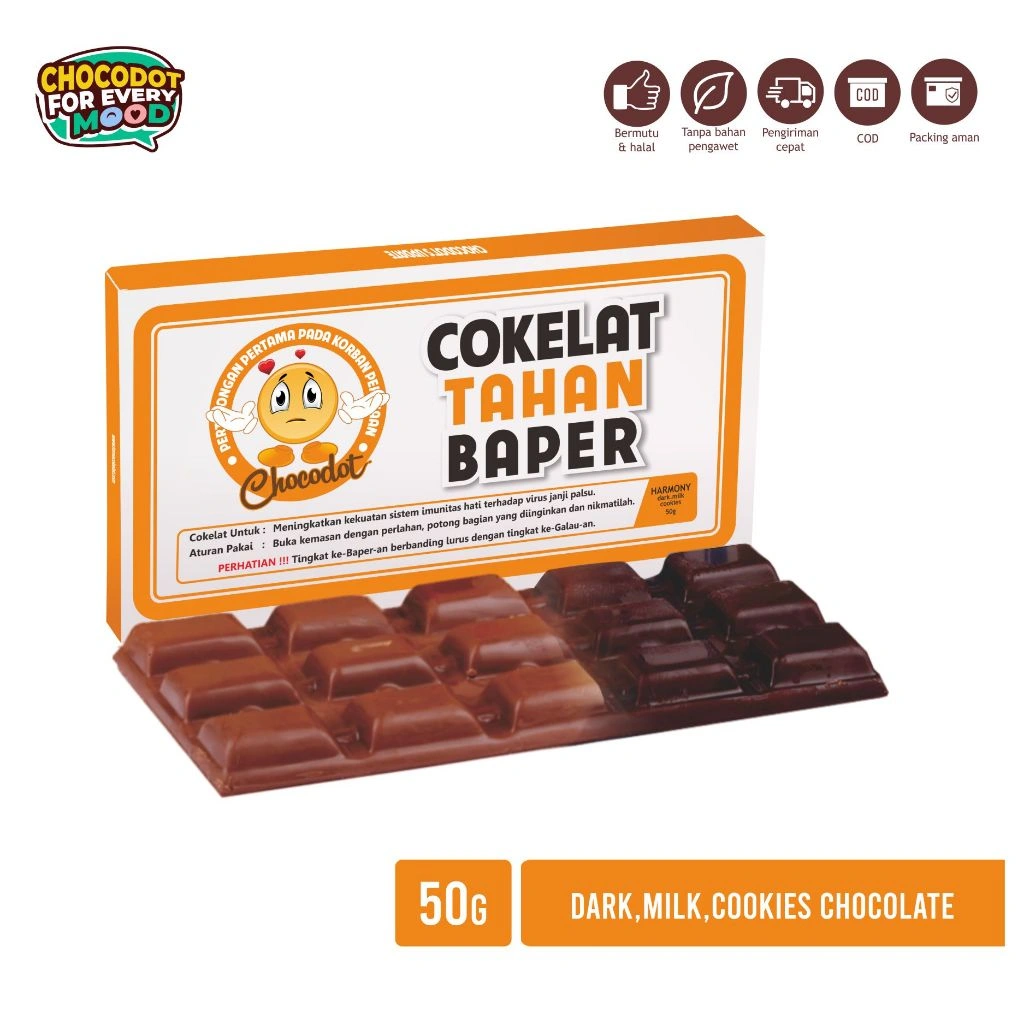 Coklat Chocodot Mood Series Tahan Baper 50g