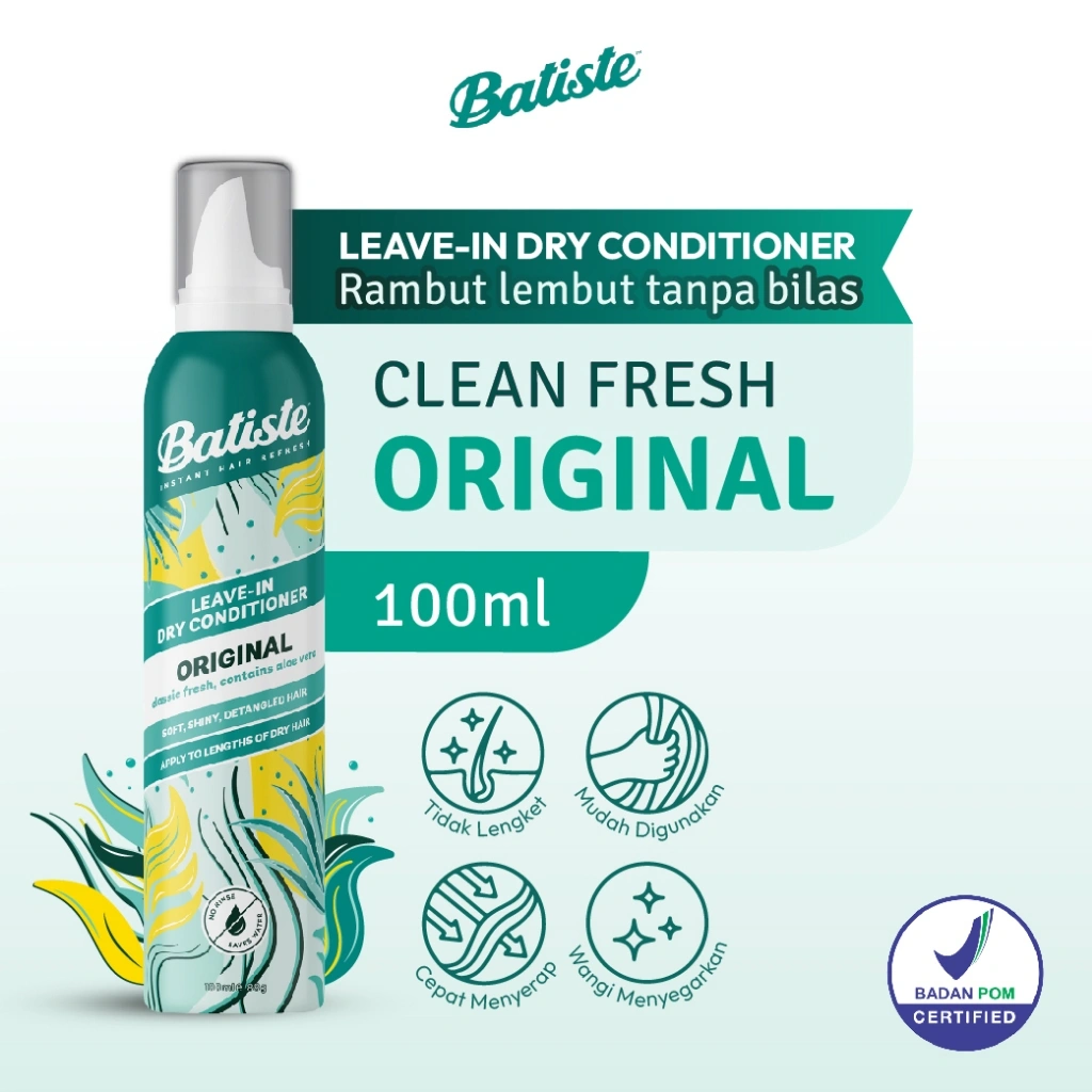 Batiste Leave In Dry Conditioner Original 100ml (Tanpa Bilas)