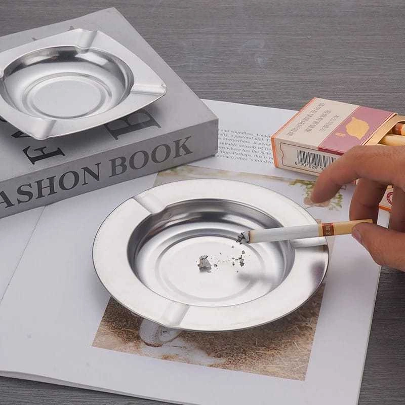 Asbak Stainless 12cm Asbak Kotak Asbak Bulat