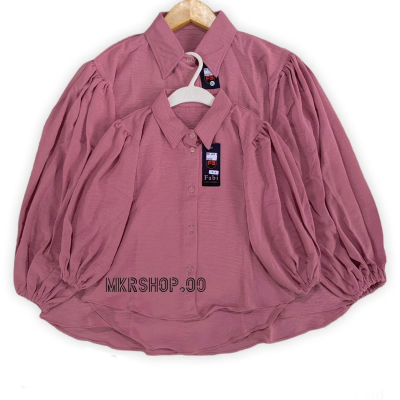 blouse couple ibu & anak atasan lengan balon