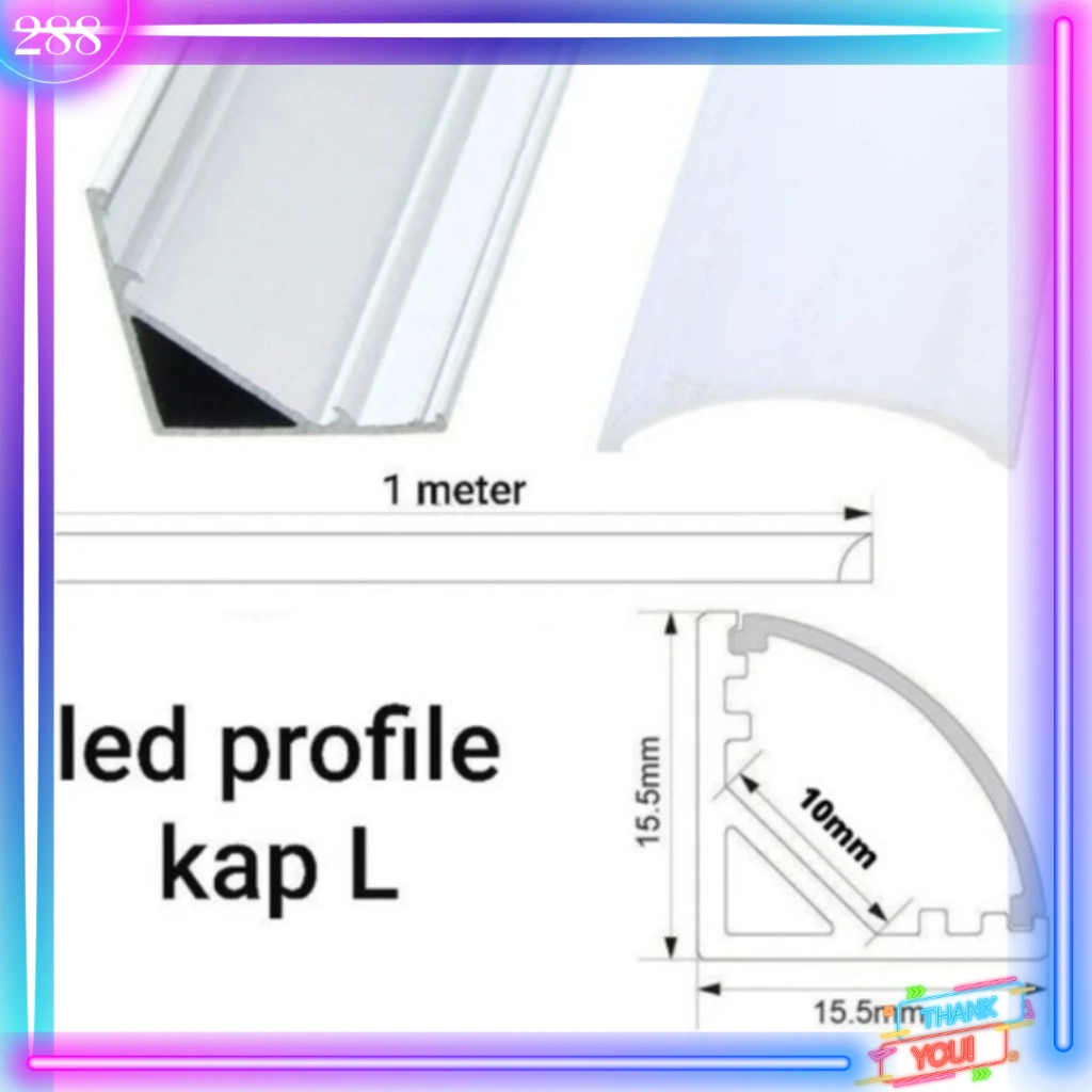 LED Profile Cover Casing Housing LED Strip Rigid Aluminium 1 Meter  ( BODY SILVER )