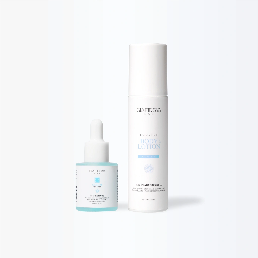GLAB - Bundle Booster Body Serum with Retinol + Booster Body Lotion Night