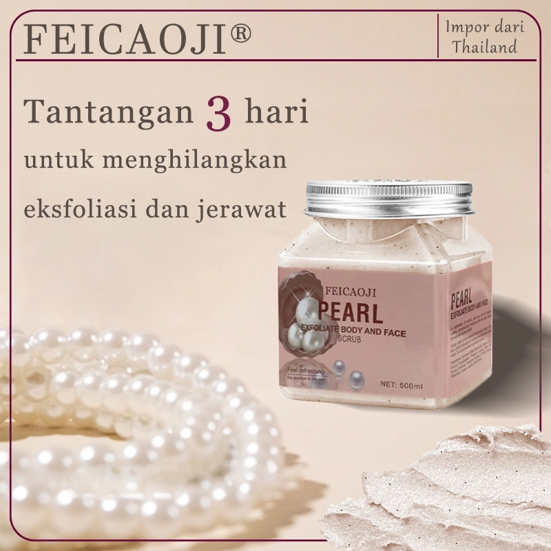 Scrub Pengelupas Mutiara untuk Tubuh dan Wajah Pearl Body and Face Scrub Impor dari Thailand