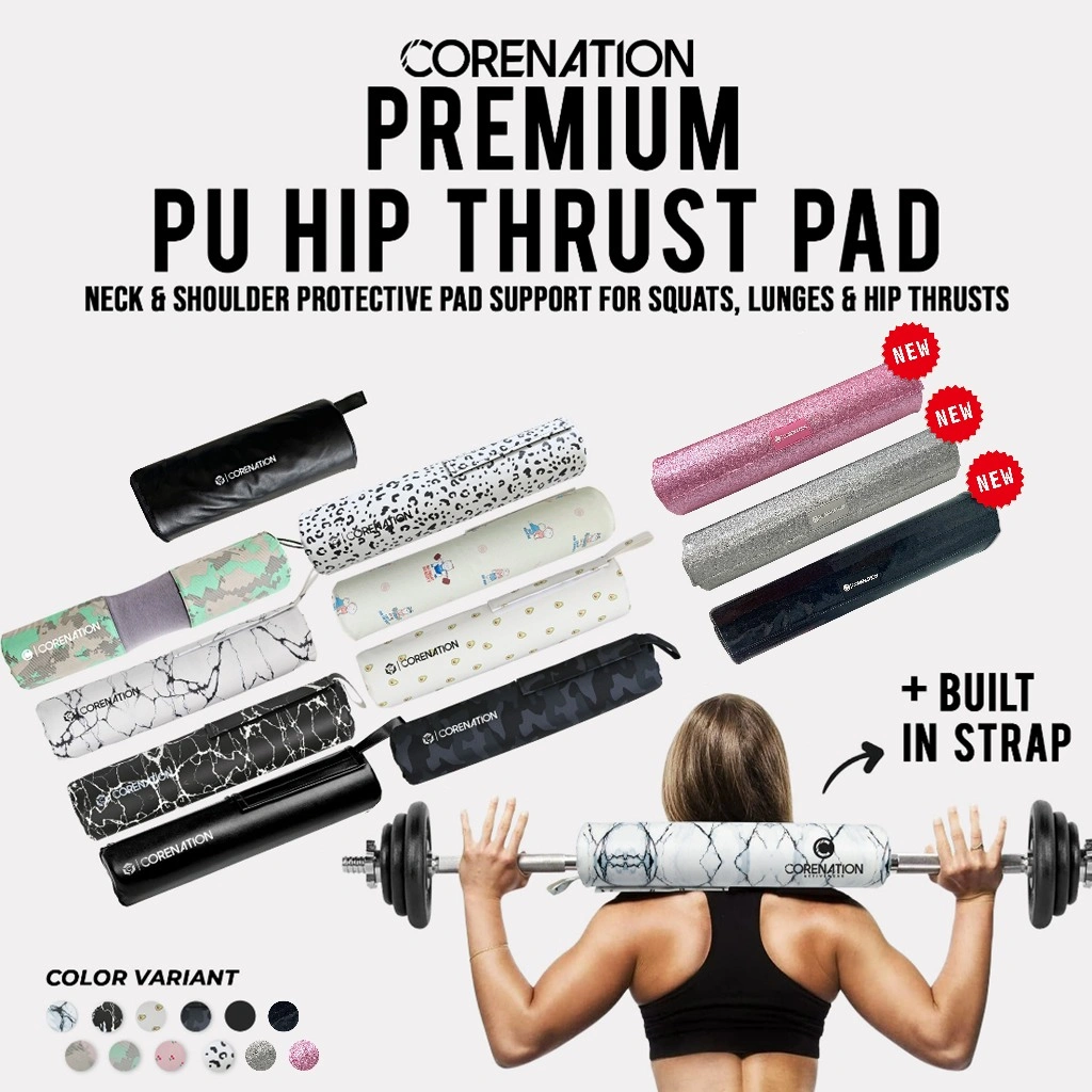 CoreNation Premium PU Hip Thrust Pad - Barbell Pad - Squat Pad - Barbell Foam