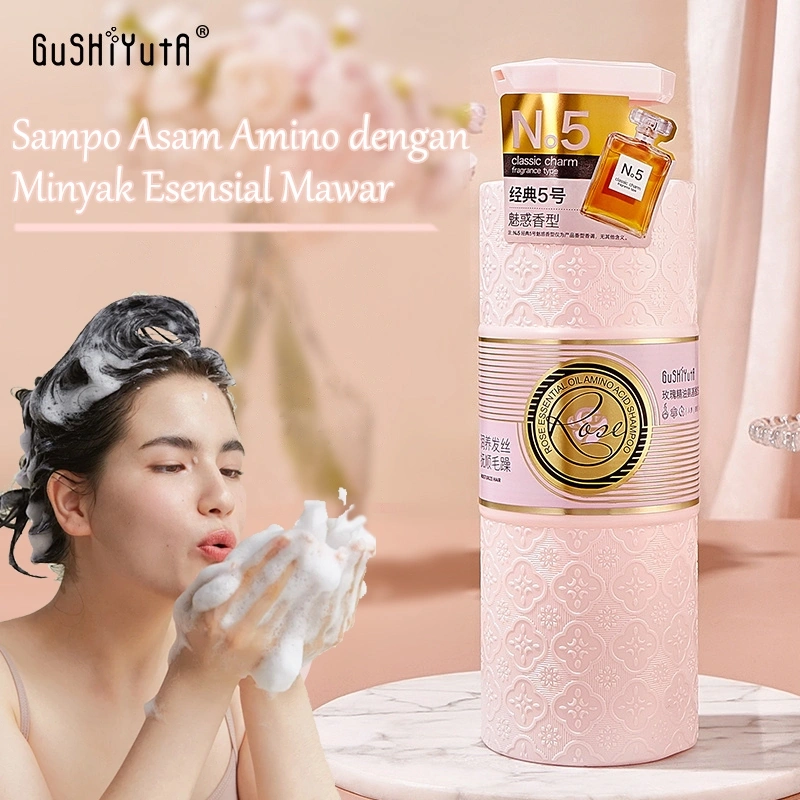 Sampo perbaikan dengan asam amino Anti-ketombe  meredakan gatal sampo dengan minyak esensial mawar