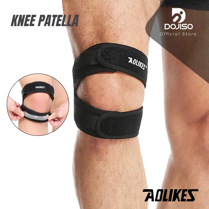 Knee Brace Patella Aolikes 7929 Deker Lutut Bantalan Pelindung Lutut Kneepad Protector Adjustable Sport Fitness Running Football