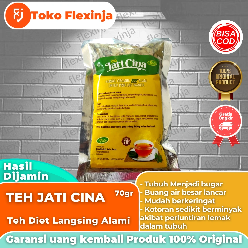 TEH DIET HERBAL JATI CINA PREMIUM ORIGINAL 70 gr Langsing Alami